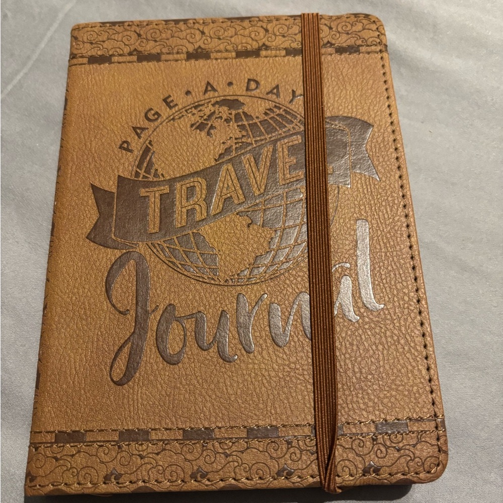 Brown Travel Journal with Elastic Band